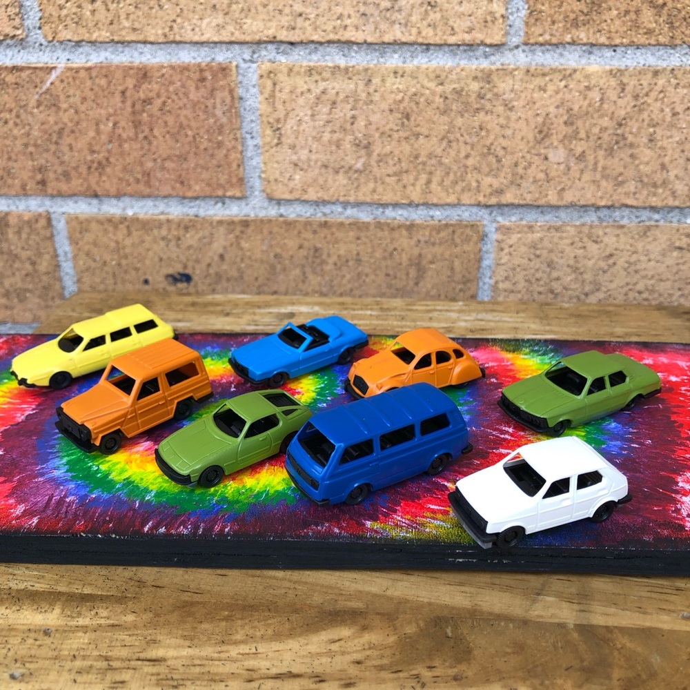 Mini plastic cars VW Bus T3 tiny toy car miniature collectible Citroen
